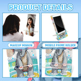 NUFTVI 2 Pack Diamond Painting Cell Phone Stand, DIY Full Crystal Diamond Art Phone Holder and Mirror, Craft Art Kits Gift for Beginner Adult (Little Elephant) NUFTVI