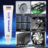 2 Pack 10g (20g in Total) HY910 0.975W/m-k Thermal Conductive Glue, High-Performance Thermal Plaster, Silicone Viscous Adhesive Cooling Compound, Heatsink Glue for LED GPU MOSFET 3D Printer IC Chipset Bymugo