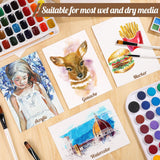 120 Sheets Watercolor Paper Bulk, 140 lb/300 GSM Cold Press Paper White Water Color Paper Cotton Paper for Kids Child Students Adults Artists Drawing Wedding Gift Cards(5 x 7 Inch) Prudiut