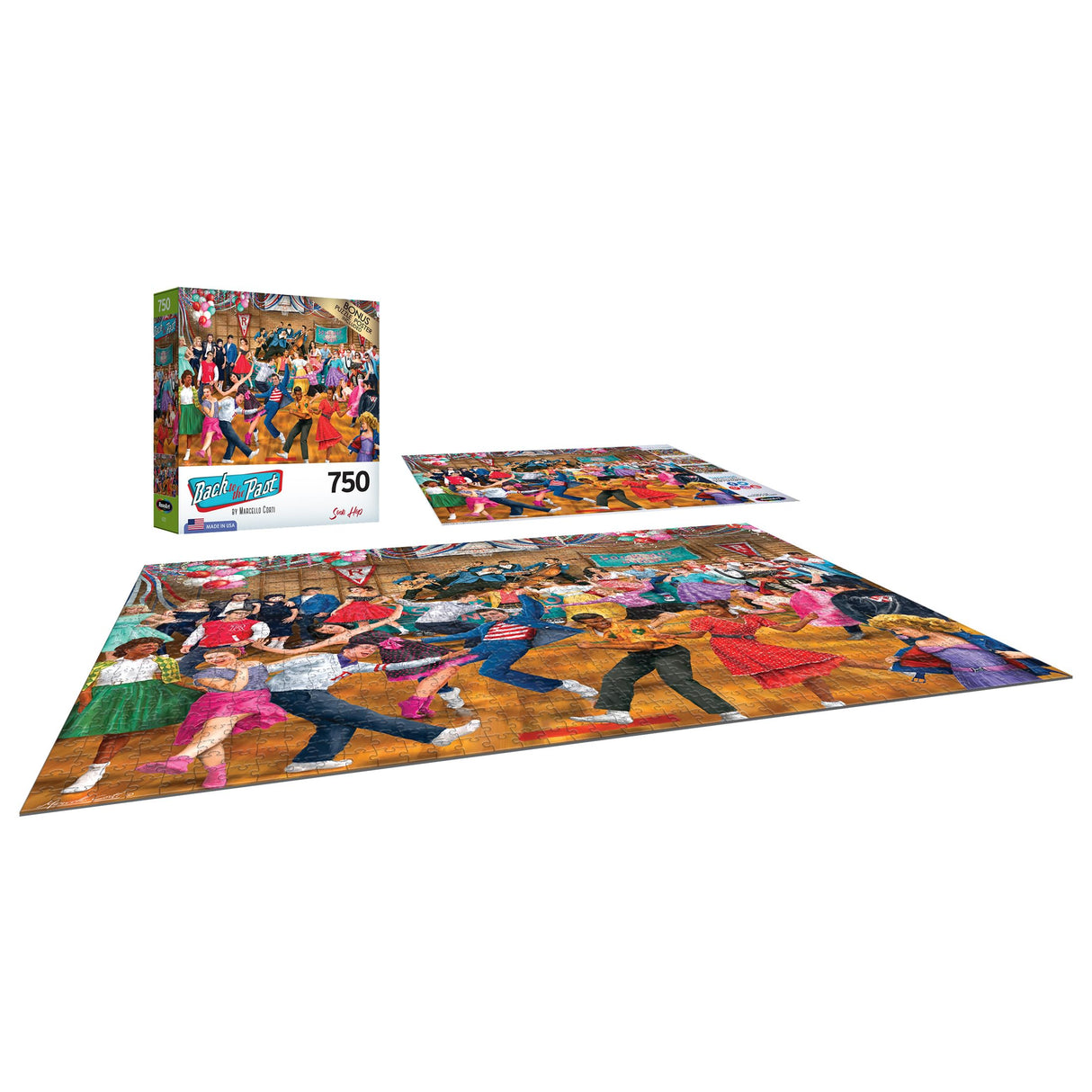 RoseArt - Back to The Past - Sock Hop - 750 Piece Jigsaw Puzzle for Adults RoseArt