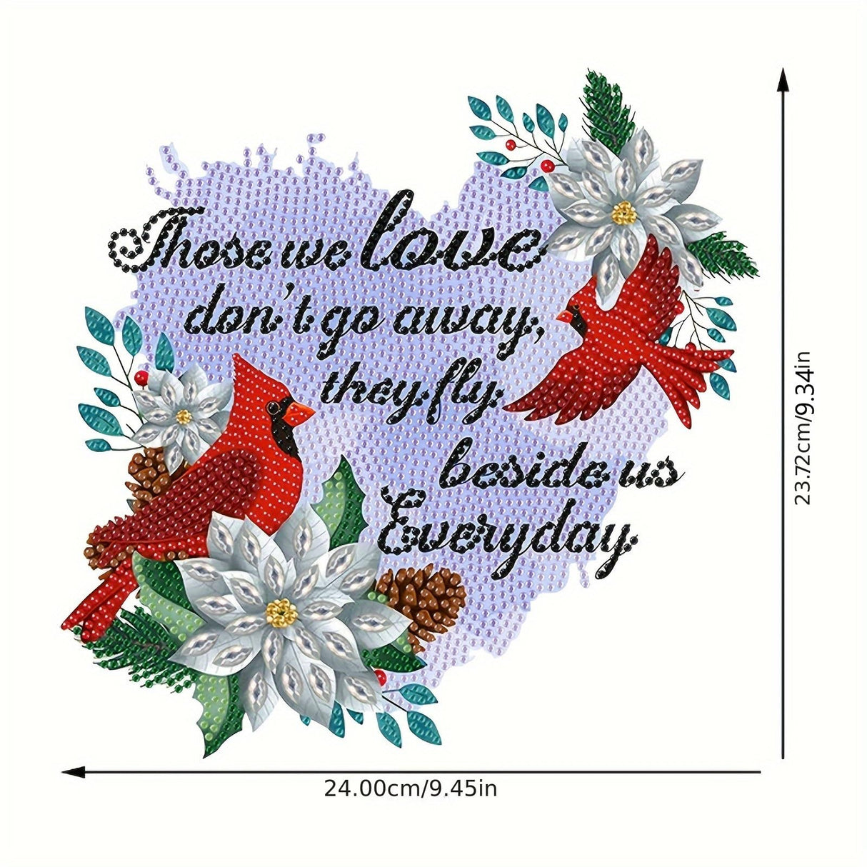 ARTopet DIY Diamond Art Painting Desktop Ornaments Christmas Diamond Art Tabletop Ornaments Single Sided Diamond Design for Home Decor-Cardinal Text ARTopet