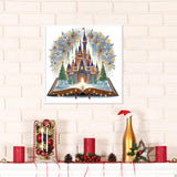 AiYuanzsh 5D Special Shape Diamond Art Kits for Beginners, Crystal Rhinestones Diamond Painting, Christmas Fantasy Castle DIY Diamond Art for Adults, Home Wall Decoration Gift, 11.8×11.8 Inch AiYuanzsh