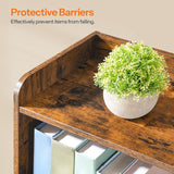 HOOBRO 6 Cube Bookshelf, 4 Tier Bookcase with Legs, Mid-Century Modern Bookshelves, Large Open Storage Shelf, Wooden Book Case for Living Room, Bedroom, Office, Kitchen, Rustic Brown FG116SJ01 HOOBRO