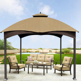 SCOCANOPY Khaki Ripstop Replacement Cover for Lowe's Allen Roth 10X12 Gazebo Model #TPGAZ17-002C SCOCANOPY