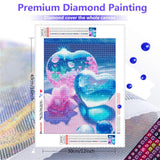 Huacan Beach Diamond Painting Kits for Adults, Full Drill Diamond Art Round Diamond Dots for Adults Clearance, Heart Paint with Diamonds for Beginner 11.8x15.7inch Huacan