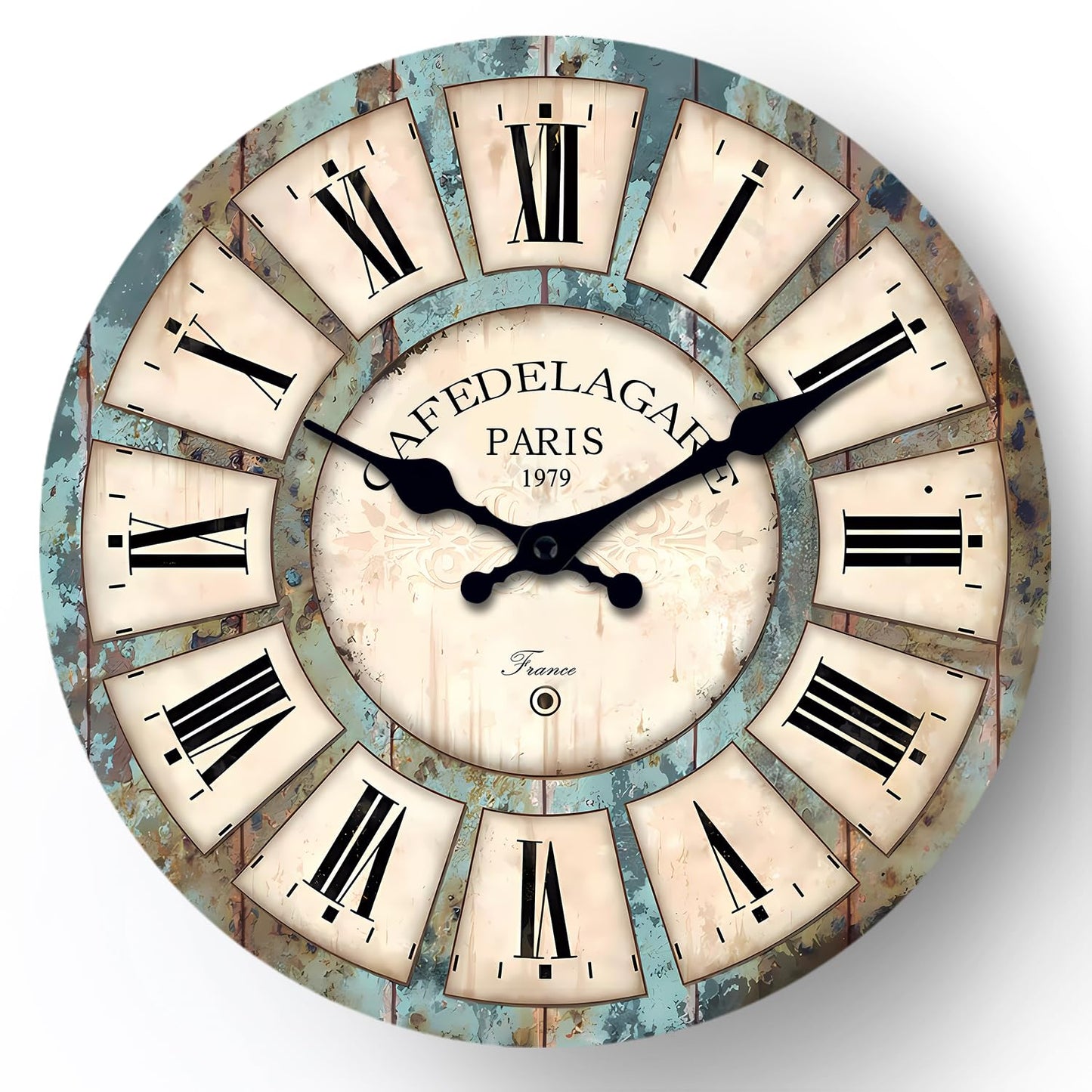 Constantplanet Wood Wall-Clock for Bedroom - Kitchen Clocks Wall Battery Operated 12 Inch - Analog Rustic Wall Clock Farmhouse Clocks for Walls (No Solid Wood, It is with MDF Material) - WoodArtSupply