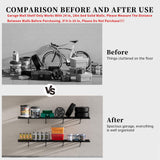 IBCXBIO 2-Pack 2x6ft Garage Wall Shelving Garage Shelving Wall Mounted Garage Wall Shelf 2000lbs Weight Capacityheavy Duty Wall Shelves Black IBCXBIO