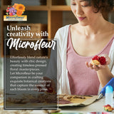 Microfleur Microwave Flower Art Press Kit for Kids and Adults - DIY with Washable Absorbent Cloth, Ideal for Plant Lovers 5" (13 cm) Microfleur
