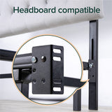 ZINUS Compack 7-Inch Metal Bed Frame for Box Spring & Mattress, Black, Queen Zinus