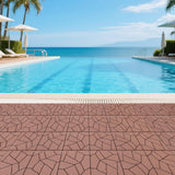 Porch Plastic Outdoor Interlocking Deck Tiles, 44 Pack Patio Flooring, 12"x12" Interlocking Decking Tiles Outdoor Or Indoor All Weather Use, Waterproof Patio Pavers for Pool Balcony Backyard Porch Voyavela