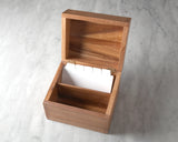Ironwood Gourmet Acacia Wood Recipe Box with Divider Tabs, 2 Compartment, Single Ironwood Gourmet
