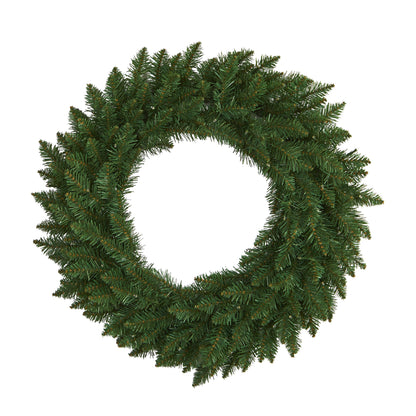 Nearly Natural 24in. Green Pine Artificial Christmas Wreath with 35 Clear LED Lights