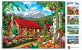 MasterPieces - 300 Piece Jigsaw Puzzle, Large EZ Grip Shapes, Mountain Hideaway, Fun for Adults, Seniors, Family, Kids, Non-Glare Finish, 18"x24" Masterpieces