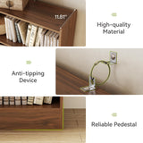 LITTLE TREE 72-Inch Tall Bookcase, 6-Tier Wooden Large Bookshelf, Wide Bookcase Bookshelves, Freestanding Modern Display Shelving Unit for Living Room, Bedroom, Office, Rustic Brown LITTLE TREE