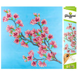 DIAMOND ART BY LEISURE ARTS Diamond Painting Kits for Adults 12"X12" Intermediate Cherry Blossom, Full Drill, Art Kits, Dimond Art, for Adults, Kit DIAMOND ART BY LEISURE ARTS