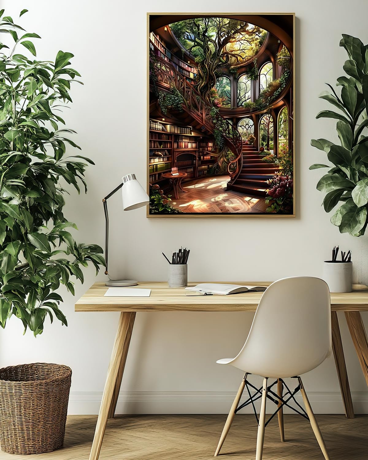 Luckyrichrui Book Diamond Art Kits for Adults, 5D Diamond Painting Kit for Beginner, DIY Full Drill Landscape Diamond Art, Home Wall Decor 11.8x15.8 Inch Luckyrichrui