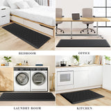 Kitchen Mat [2 PCS] Cushioned Anti-Fatigue Floor Mat, Waterproof Non-Skid Ergonomic Comfort Foam Rugs, Standing Mat for Kitchen, Floor,Office, Sink, Laundry(Black) SoftDuo