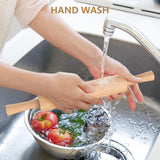 Mepple Classic Wooden Rolling Pin with Handle and Pastry Mat for Fondant, Pizza, Pies, Cookies, Rolling Pin for Baking with 3 Multi-Color Thickness Rings, 17" x 2.5" Natural Beechwood Rolling Pin Mepple