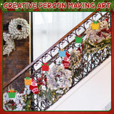 COCHIE Wooden Christmas Ornaments to Paint for Kids Adults Set of 24, Xmas Unfinished Wood Crafts for Painting, DIY Paintable Christmas Cutouts Slices for Craft with Ropes (Gift Boxes) COCHIE