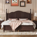 Harper & Bright Designs 3-Piece Queen Size Wood Platform Bed Set with Nightstands in Dark Walnut Harper & Bright Designs
