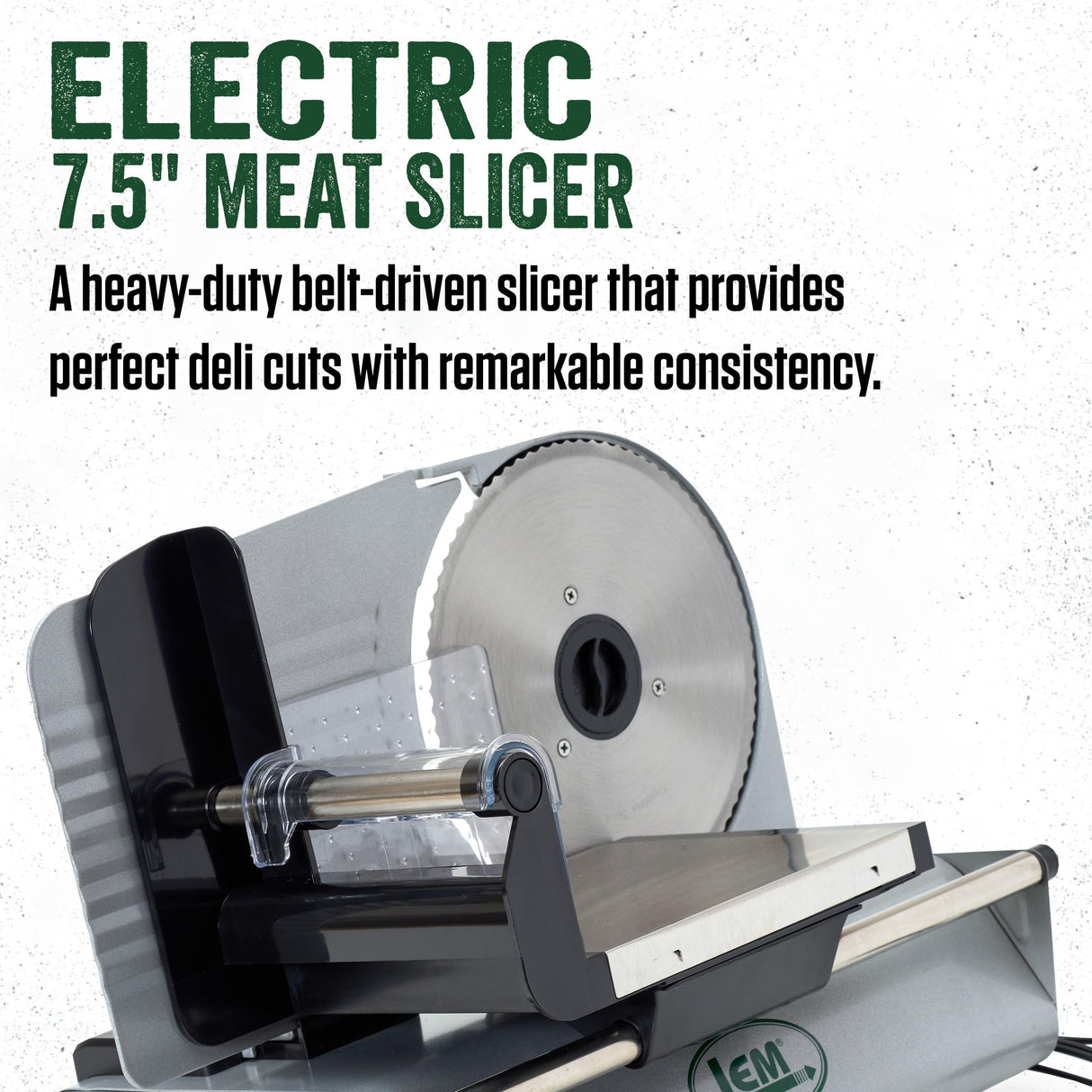 LEM Products 7 ½ Inch Electric Meat Slicer Machine with a Stainless Steel Serrated Blade LEM