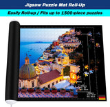 Collectix Premium Felt Puzzle Mat Roll Up - Non-Slip and Beautifully Soft - 3in1 Jigsaw Puzzle Storage for 500, 1000 and 1500 Pieces - Portable Saver, Keeper and Holder Collectix