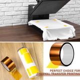 2 Rolls Heat Tape 50 mm x 108 ft High Temperature Polyimide Tape, 500 Fahrenheit Degree Heat Resisitant Heat Transfer Tape Adhesive Tape for Soldering, Electrical, Masking, 3D Printer Application Outus