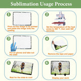 Sunnyglade 6 Pack Sublimation Slate Blanks, Stone Slate Heat Thermal Transfer Picture Frame, 5.9x7.9 Inch Rock Sheet Photo Frame with Display Holder, Decor DIY for Desktop Souvenir Custom Design (6) Sunnyglade