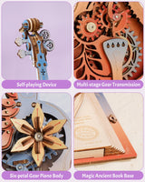 ROKR 3D Puzzles for Adults, Wooden Music Boxes-Cello, Model Kits for Adults, DIY Building Sets for Kids, Birthday Gifts Hobbies for Women Men ROKR