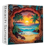 PICKFORU Beach Puzzles for Adults 1000 Pieces, Summer Sunset Puzzles Challenging Puzzle, Difficult Puzzle as Home Decor PICKFORU