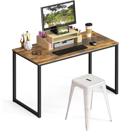 SHW Home Office 40-Inch Computer Desk, Rustic Brown SHW