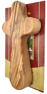 Zuluf Hand Carved Olivewood Medium Comfort Cross Bethlehem - CRS002 9.5cm Zuluf