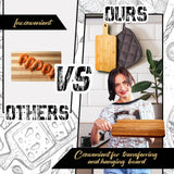 Nuenen 10 Pcs Wood Cutting Board with Handle 15.7 x 7.8 Inch Wooden Serving Board Kitchen Chopping Boards for Pizza, Bread, Cheese, Charcuterie, Nuenen