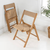 JONATHAN Y FLD1002A-SET2 Kiawah Coastal Modern Wood Woven Seagrass Folding Chair Transitional, Bohemian, Classic, Scandinavian, Minimalist, Mid-Century, Natural (Set of 2) JONATHAN Y