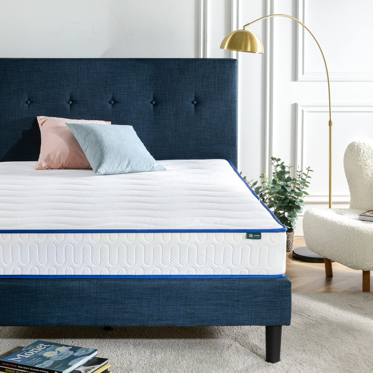 ZINUS 8 Inch Essential Innerspring Mattress, Full, Medium Firm Feel, CertiPUR-US Certified, Mattress in A Box Zinus