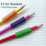 Pastel Pencil Extender Holder and Pencil Grip Set with 320 Sticky Notes, Standard Size Compatible, 7 Colors SLFreMint