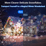 2025 Upgraded Double Head Christmas Snowflake Projector Lights Outdoor, Timing Mode, IP65 Waterproof, 360°Roating LED Christmas Lights, for Xmas Holiday Party Christmas Decoration, Indoor, Houses Kitloo