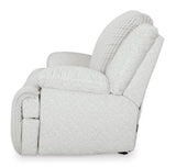 Signature Design by Ashley Top Tier Modern Indoor Upholstered Manual Rocker Recliner, White Signature Design by Ashley