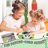 UPINS 4 Pack Cartoon Diamond Art Kits, 6 x 6 Inch Cute Animals DIY Diamond Arts Painting Kits for Adults Beginner Full Round Drill Gem Art for Home Wall Decor Present UPINS