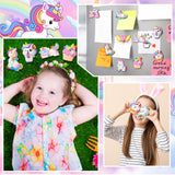 HyDren 12 Sets Arts and Crafts Painting Kit for Kids Unicorn Unpainted DIY Ceramic Figurines Paint Your Own Figurines with Magnets, Paintbrushes, Palettes for Kids Adults(Unicorn Theme) HyDren