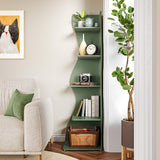 LITTLE TREE Small Corner Shelf, Modern 5-Tier Wall Corner Bookshelf, Stylish Bookcase Storage Rack for Small Space, Living Room, Bedroom LITTLE TREE