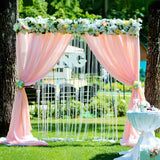 DOEWORKS Wedding 6.5 FT Gold Rectangle Arch Stand, Metal Arch Backdrop Stand Gold Wedding Arch Stand,for Wedding, Birthday Party,Gold DOEWORKS