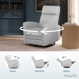 Dream On me Chatham Basic Nursery Rocking Glider in Grey, 360° Swivel Motion, FSC Certified, Greenguard Gold & JPMA Certified Nursery Glider, Three Rocking Modes Nursery Glider Recliner Dream On Me
