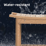 DWVO Poly Lumber Shower Bench, Shower Stool with Handles Storage Shelf, Water Resistant & Non-Slip Design Shower Seat, Large Shower Bath Chairs Spa Stool for Bathroom, 24' x 13' (Teak) DWVO