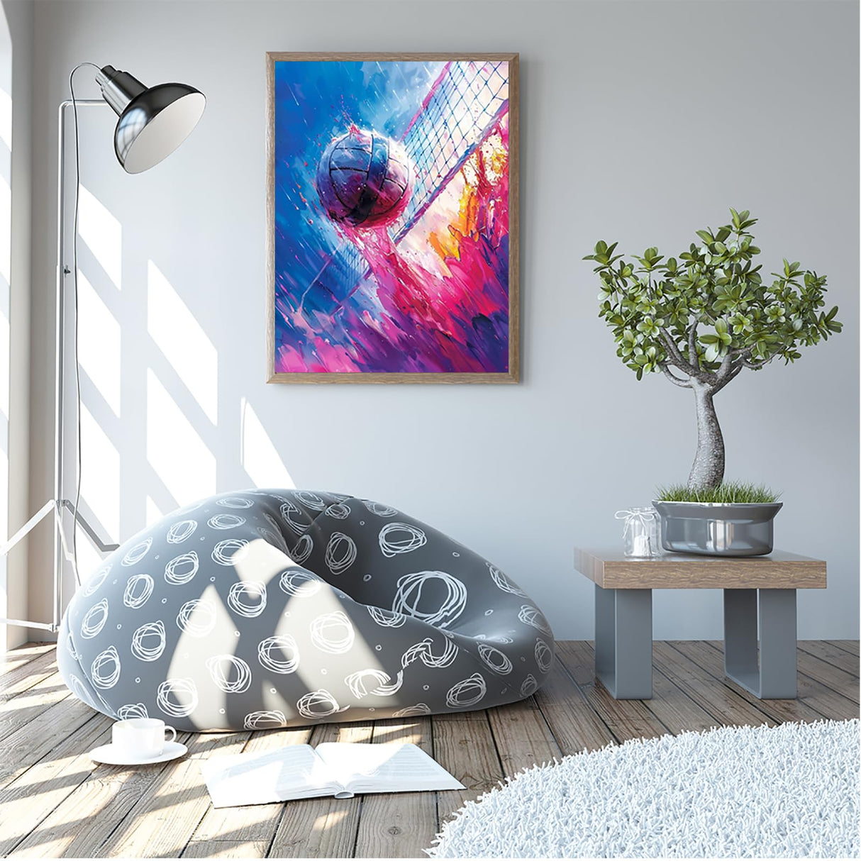 UPABLUNSO Volleyball Diamond Painting Kits for Adults, Ball Diamond Painting Art Kit for Adult, DIY Full Drill Diamond Art Painting, 5D Gem Art and Crafts for Home Wall Decor Gift 12x16 Inch UPABLUNSO