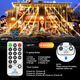 394FT 1000 LED Christmas Lights Outdoor String Lights 8 Modes & Timer Fairy Lights Plug in Waterproof LED String Lights for Xmas Yard Tree Patio Wedding Holiday Party Decorations (Warm White) ROADAYLY