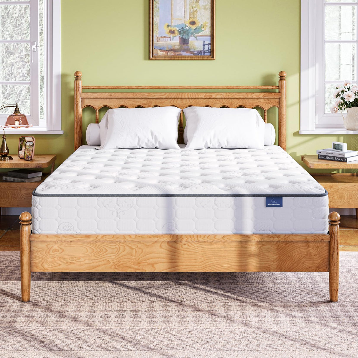 Vesgantti Twin Mattress, 10 Inch Twin Size Hybrid Mattress in a Box, Twin Bed Innerspring Mattress with Gel Memory Foam and Pocket Coils Spring, Tight Top Series Medium Firm Feel Vesgantti