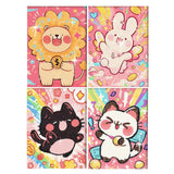PERFECTSIGHT Cute 5D Diamond Art Kits, Kawaii DIY Painting Art for Adults Teen, 4 Pack Diamond Arts and Crafts Sets, Big Gem Full Drill Diamond Dots for Women (Multicolor Animal) PERFECTSIGHT