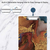 A4 Letter Size Clipboard Epoxy Resin DIY Casting Soft Silicone Molds + 5 Stainless Steel Low-Profile Clips, Retractable Hanging Hole Write Pad Draw Board Document Holder School Office Business NiArt