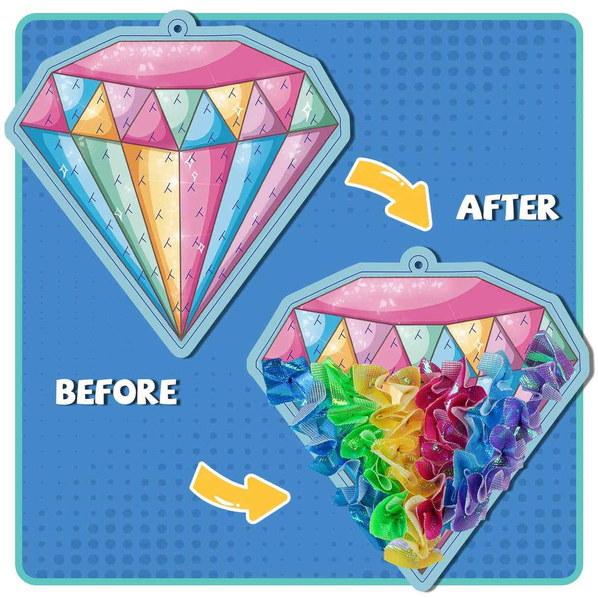 8 Packs Poke in Crafts Art Kits for Girl, Unicorn Mermaid Mess Free Kids' Paper Craft Kits, Birthday Gift for Girls 4 5 6 7 8 9 Years Old, DIY Presents, Mess Free Art Activity ATFUNSHOP